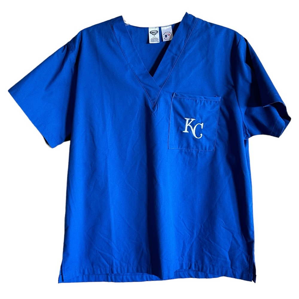 KANSAS CITY ROYALS Scrub Top - Size Small